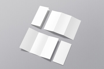 Trifold Brochure Blank Mockup