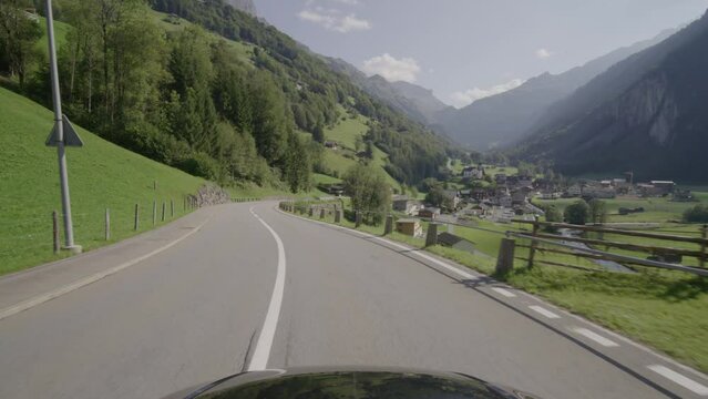 Driving video of the Sustenpass in Switzerland. The Susten pass is a famous alp road and has a scenic mountain panorama. View from the car. Experience calming nature and exciting pass roads.