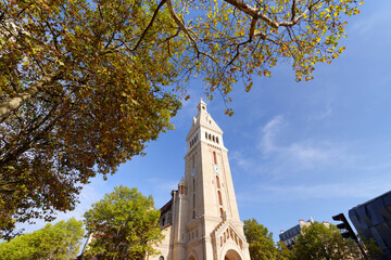 Saint-Pierre de Montrouge church in the 14th arrondissement of Paris city - obrazy, fototapety, plakaty