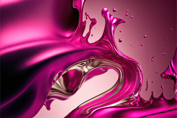 Paint texture illustration color Pantone Viva Magenta of the year 2023, created with Generative AI technology