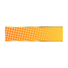 orange banner bar dot and gold rim