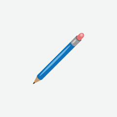 Pencil Icon. Office Concept, Cartoon of Sickle