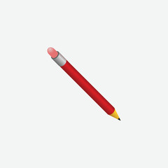 Pencil Icon. Office Concept, Cartoon of Sickle