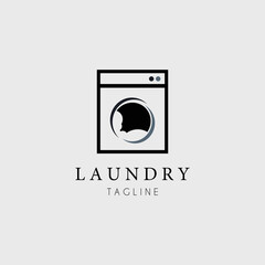 Laundry Logo Vector Illustration Design