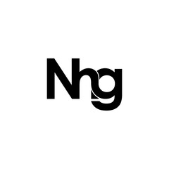 nhg letter initial monogram logo design