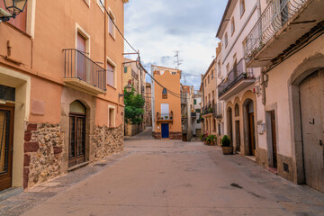 Fototapeta na wymiar El Masroig Spain street view in village Catalonia Tarragona province Priorat wine region