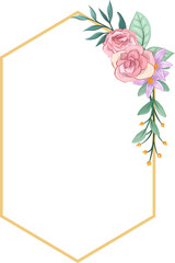 pink floral bouquet with watercolor