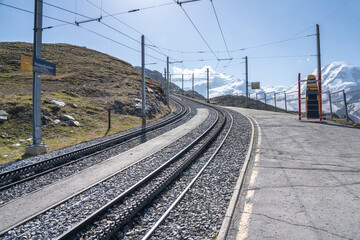 Fototapeta premium Gornergrat train, Zermatt, Switzerland