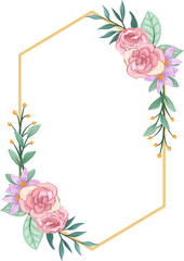 pink floral bouquet with watercolor