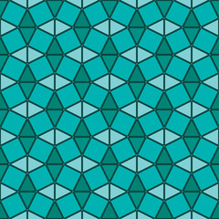 Fototapeta na wymiar Emerald Mosaic Textured Kaleidoscope Pattern