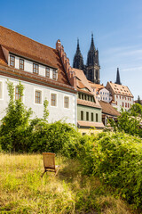 Historische Altstadt von Meißen im Sommer