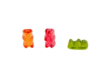 Jelly sweats bears isolated on transparent background