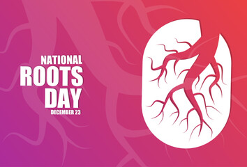 National roots day December 23 vector illustration, suitable for web banner poster or card