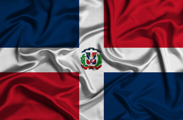 Illustration of Dominican Republic flag