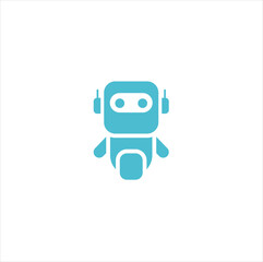 Robot mascot logo negative space template design. vectors, logo inspiration.