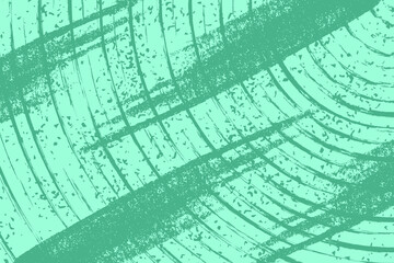 Green pastel color round stripe line texture with distressed grunge detailed background