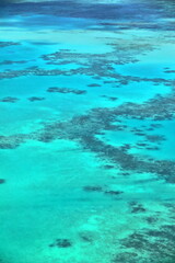 Fototapeta na wymiar Airview of shallow water-covered Opal Reef on the Great Barrier Reef. Queensland-Australia-329