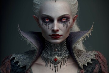 Vampire Queen. Generative AI, non-existent person.