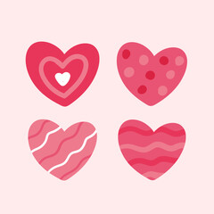 flat love design for valentine's day