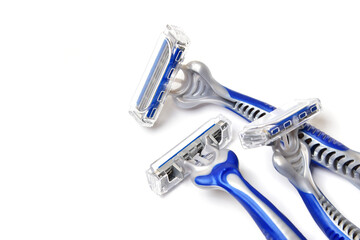 Shaving blade razor on white background isolated