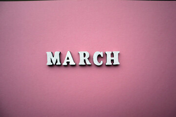 March month. Tempalate for a calendar.