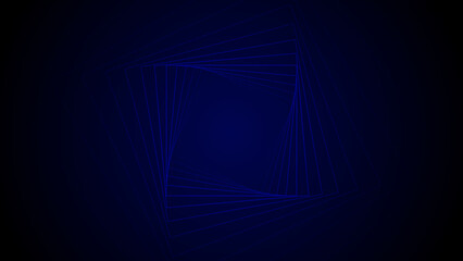 Absorption tunnel on a black background. Hypnotic abstract illusion. Abstract 3d portal. 3d rendering.