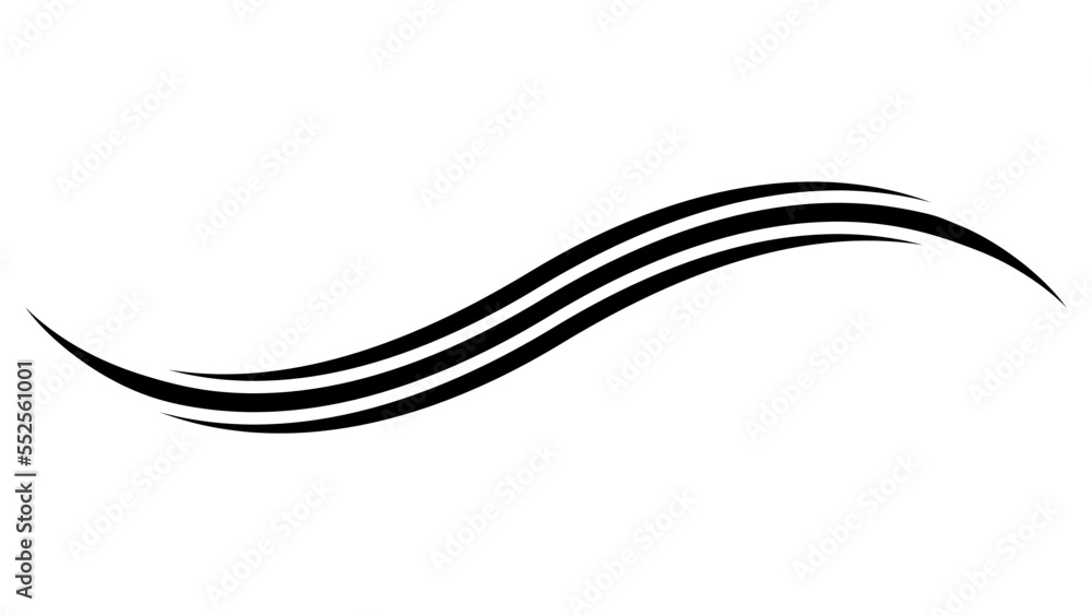 Poster Curve line strip swirl wave, shape design, curve line energy