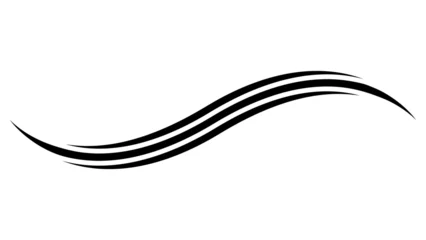 Deurstickers Curve line strip swirl wave, shape design, curve line energy © brovarky