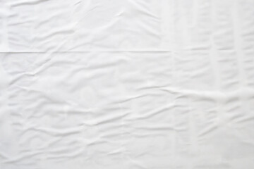 white crumpled and creased paper poster texture background