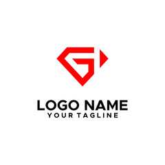Letter G Diamond Gems Logo Design