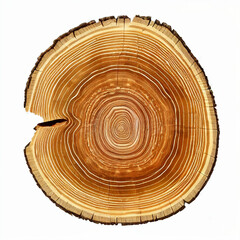 Fototapeta premium Wooden cutting board on white background