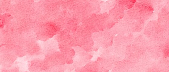 Red Viva Magenta Watercolor Paint Stain Long Background Rectangle, Color Trend 2029