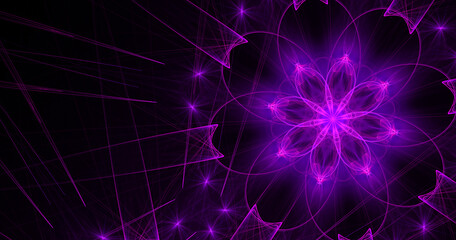Fototapeta premium Fractal flower. Fractal image as bacground with flower. Creative element for desing