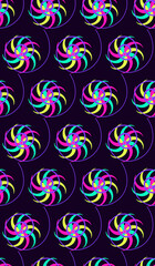 Abstract colorful vector background with psychedelic effect, circus