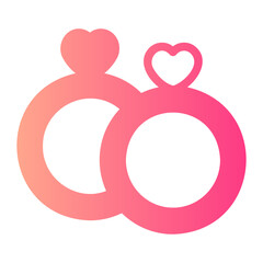 engagement ring gradient icon