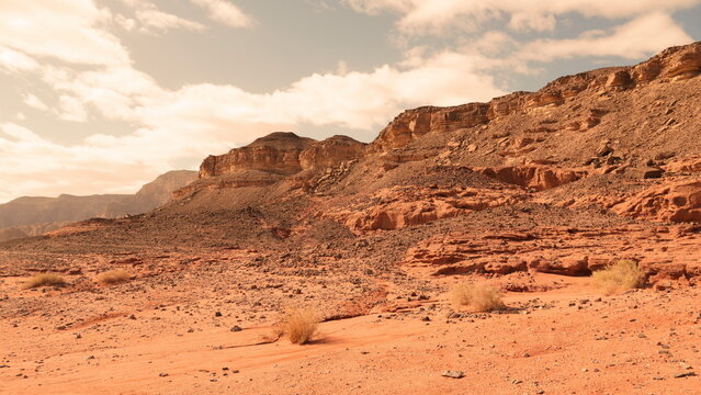 Rock and red terrain, in the national geological Timna park, Israel © Natalia Hanin