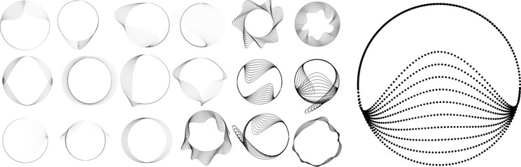 Abstract oval Lines Background with geometric circles . Vector rotating ellipse Line Design . Poster template . Concentric circles logo .Minimal art 