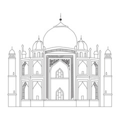 taj mahal vector illustration