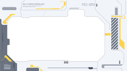 modern futuristic spaceship interior background design with copy space area © ZETTDIGITAL