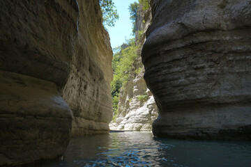 The gorgeous canyon of Lengarica in the Fir of Hotova National Park, Permet. 