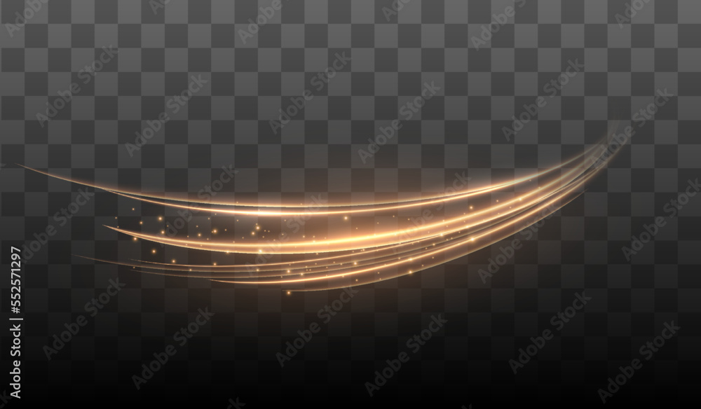 Canvas Prints shining lines. glowing trail wave vector light effect. vector illustration