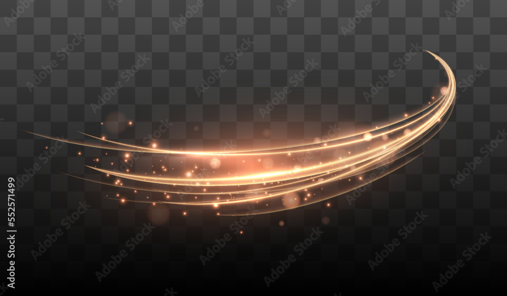 Poster shining lines. glowing trail wave vector light effect. vector illustration