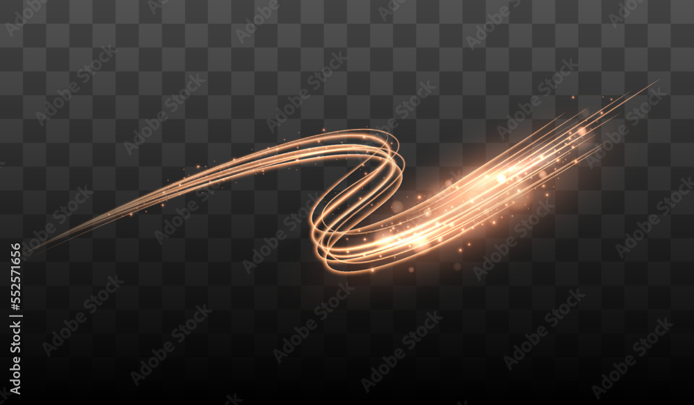Poster shining lines. glowing trail wave vector light effect. vector illustration