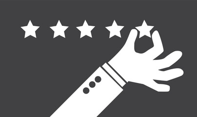 Customer satisfaction icon, customer review icon black vector
