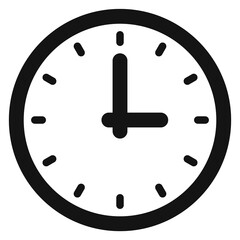Wall clock icon. Time symbol. Interior furniture