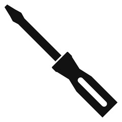 Screwdriver icon. Handyman tool. Repair black symbol