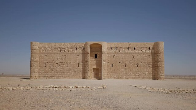 Qasr Kharana, desert castle in eastern Jordan, about 60km east of Amman and relatively close to the border with Saudi Arabia (also known as Qasr al Harrana, Qasr Kharana, Kharaneh or Hraneh)