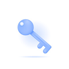 key symbol. 3d and realistic illustration design. graphic elements