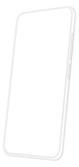 Phone screen frame mockup. Realistic smartphone display
