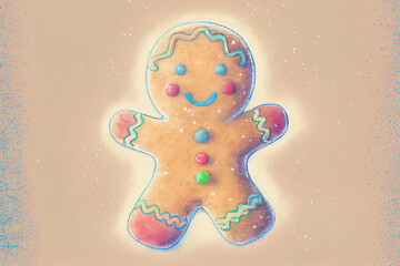 gingerbread man on a light background